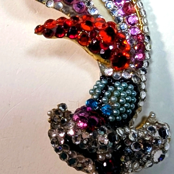 Wendy Gell Roger Rabbit head pin pearls and jewels rare and collectible . - Picture 3 of 4